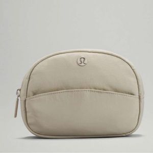Lululemon Double-Zip Mini Pouch, Raw Linen - NWT